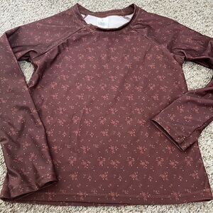 Jamie Kay Floral Rashguard Long Sleeve Top Size 8